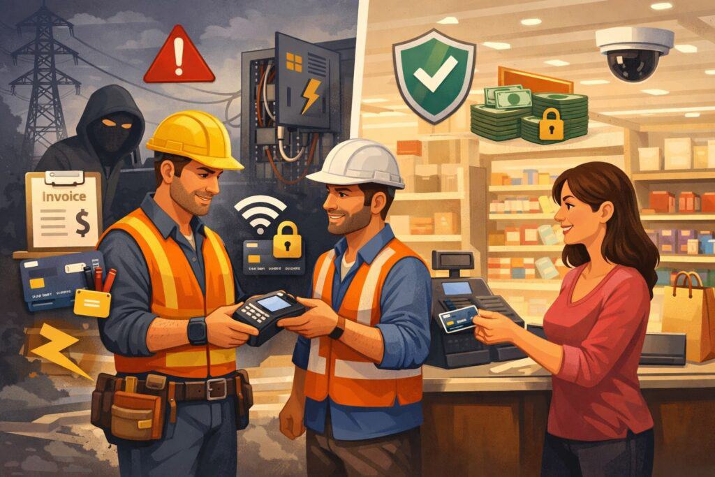 Why on-site electrical payments are higher risk than in-shop checkout