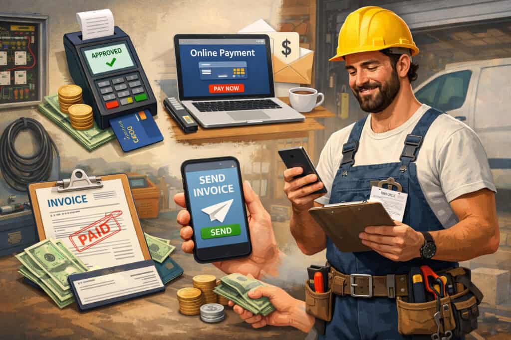 The Main Types of Payment Processing for Electricians (And When Each One Wins)