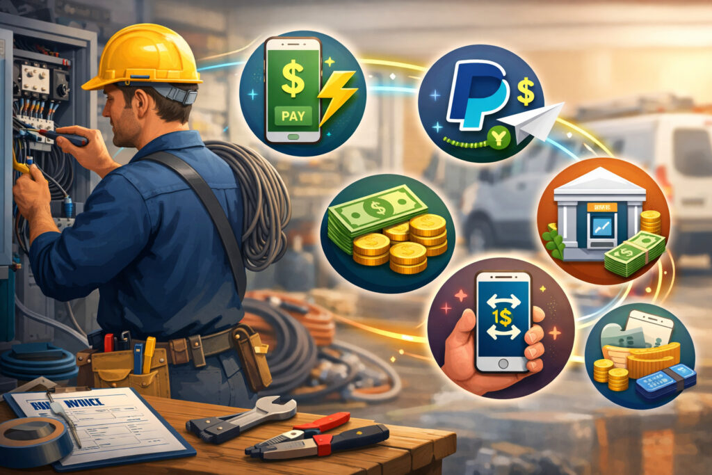 Common Same-Day and Instant Payment Methods Electricians Can Use